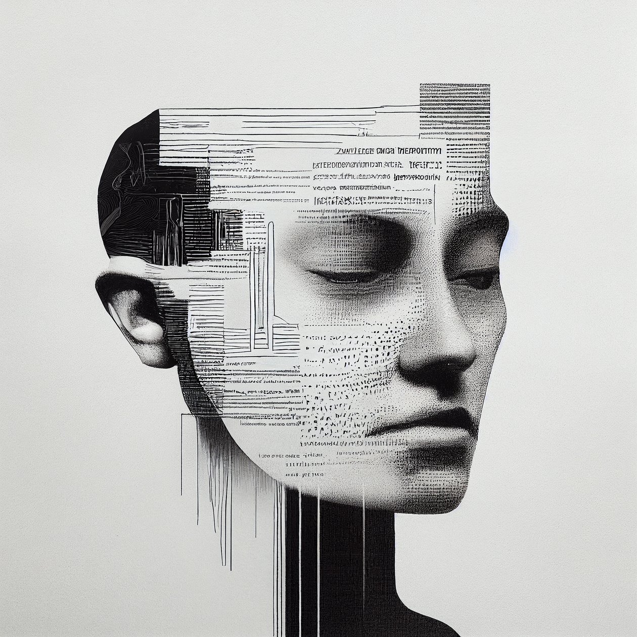 Minimalist Man Face by F. Abderrahim