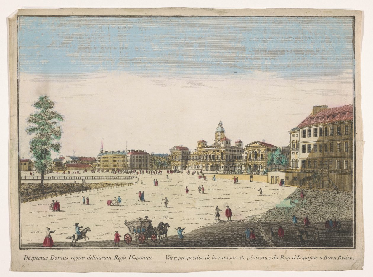 View of the Palacio del Buen Retiro in Madrid by familie Remondini (attributed to)