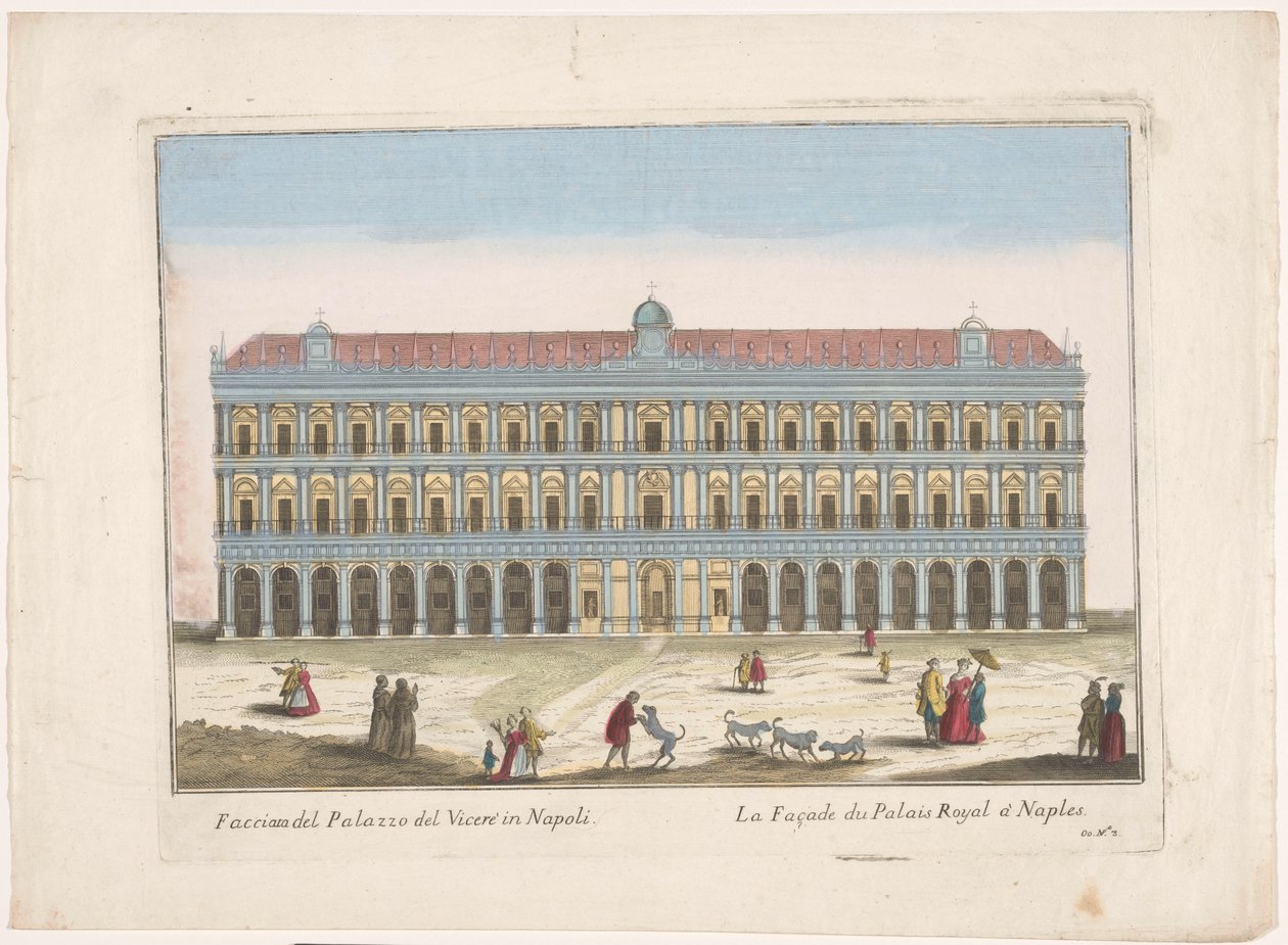 View of the Royal Palace in Naples by familie Remondini (attributed to)
