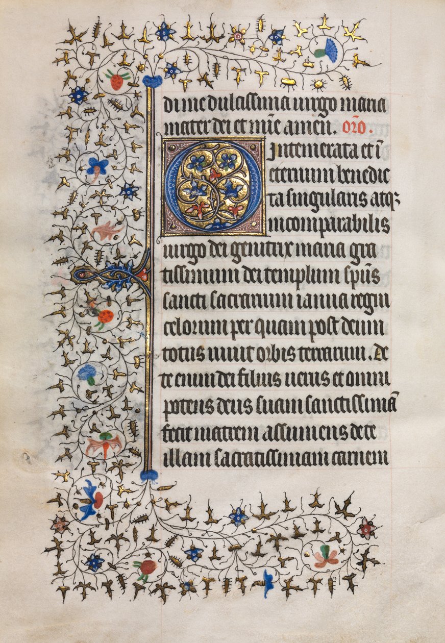 Book of Hours (Use of Paris): Decorated Initial by follower of Boucicaut Master