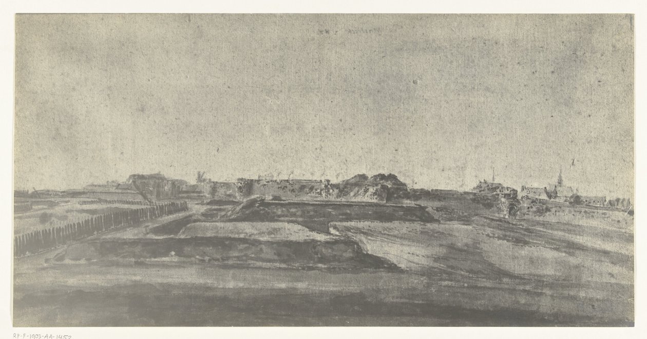 View of Maastricht, 1672 by frères Moreau