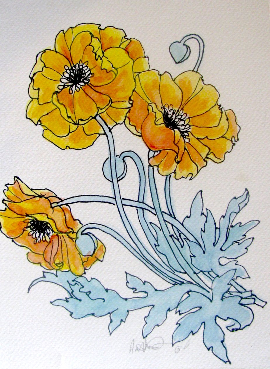 Poppies, 2015 by linda arthurs