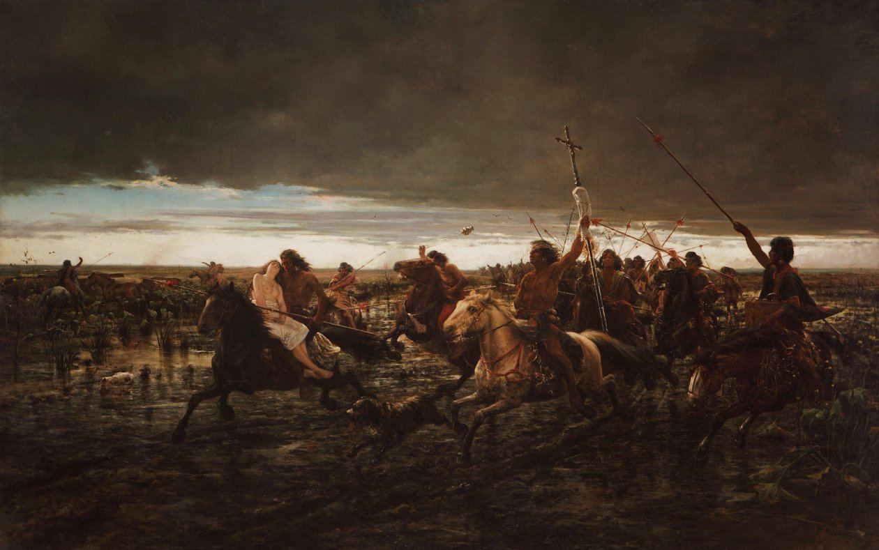 The Return of the Indian Raid by Ángel DELLA Valle