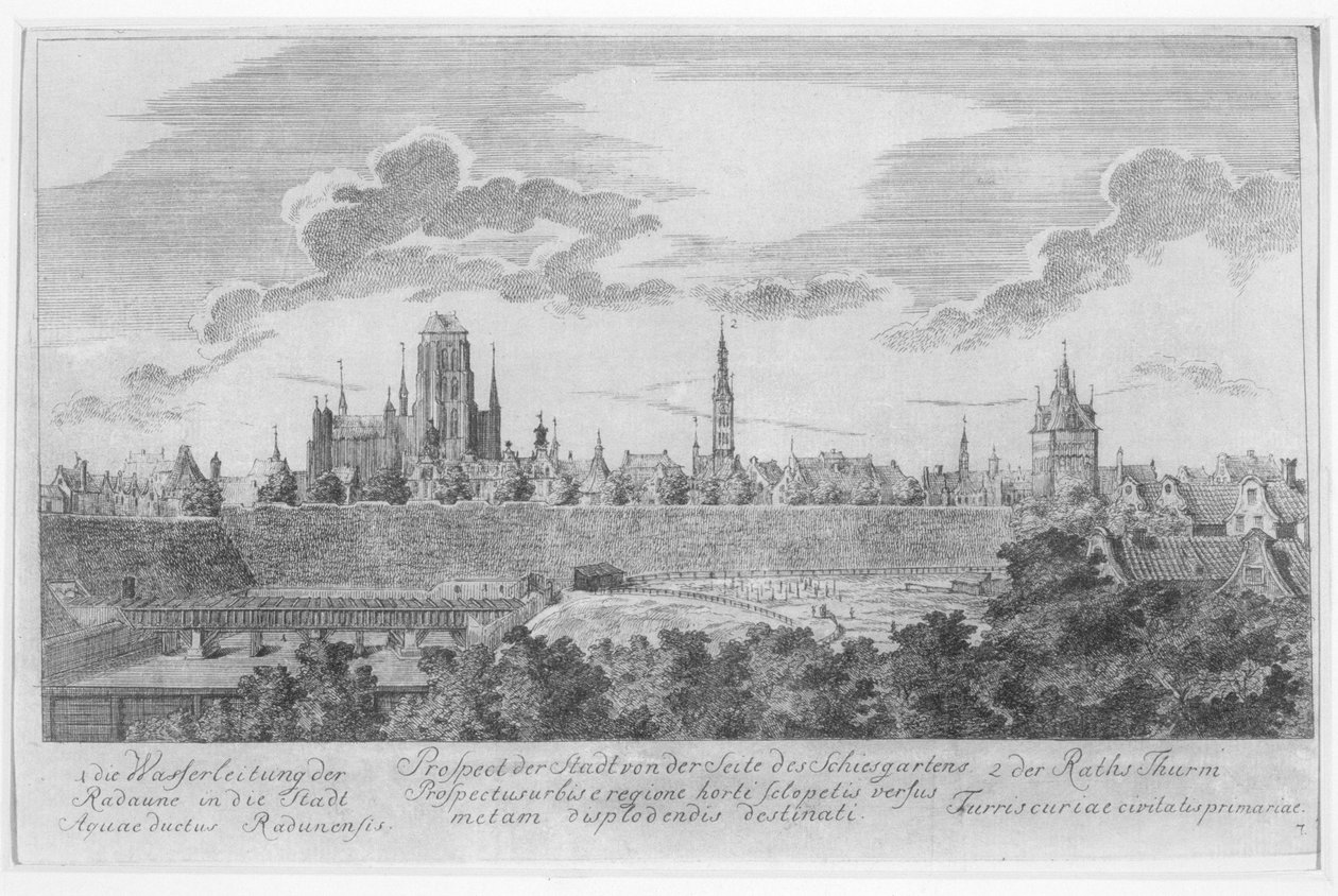 View of Gdansk from the Ramparts, from 