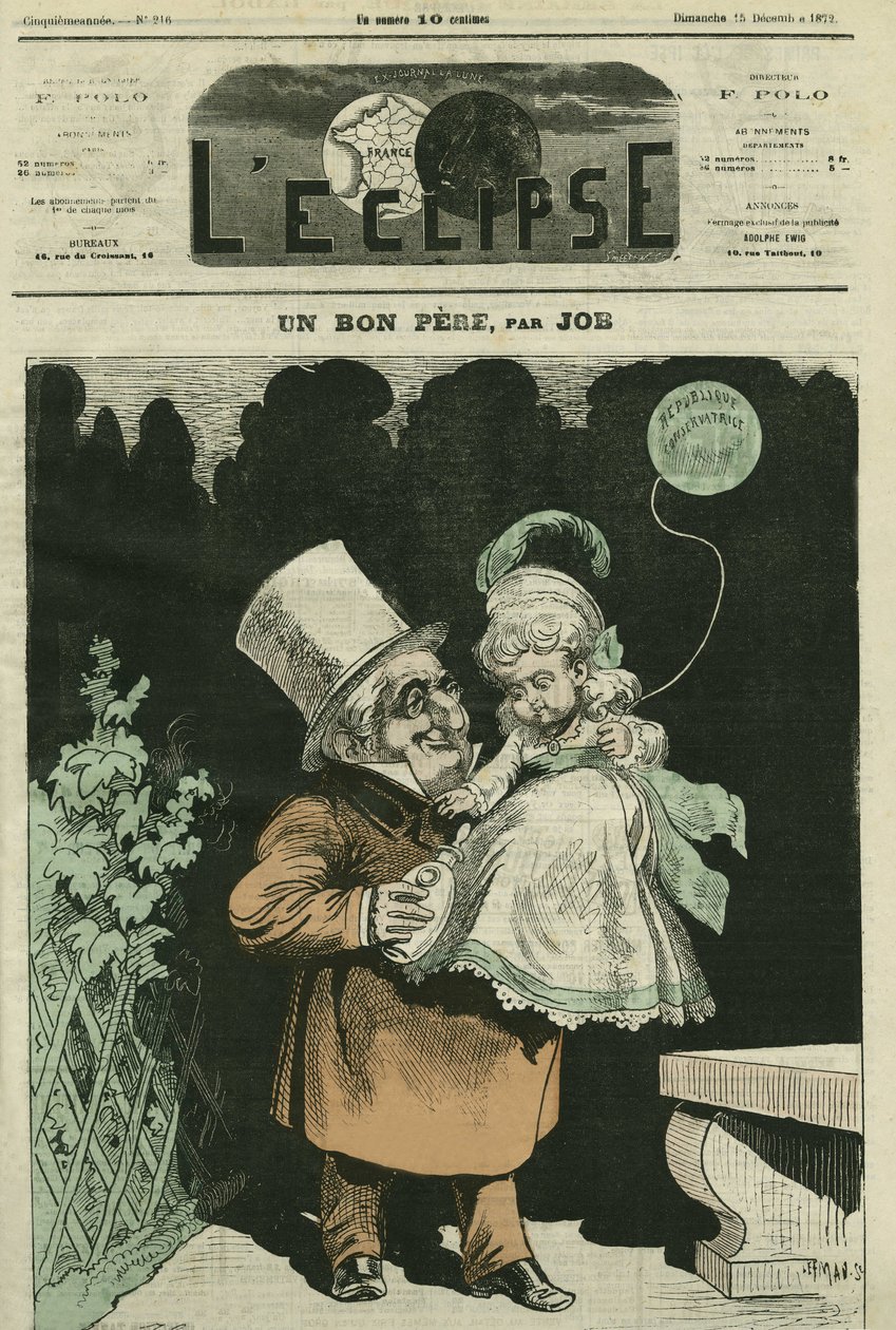 A Good Father, Adolphe Thiers (1797-1877), French Historian and Statesman. Cover in L