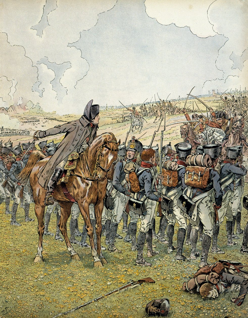 German Campaign in 1813: Napoleon at the Battle of Lutzen by pseudonym for Onfray de Breville Jacques Job