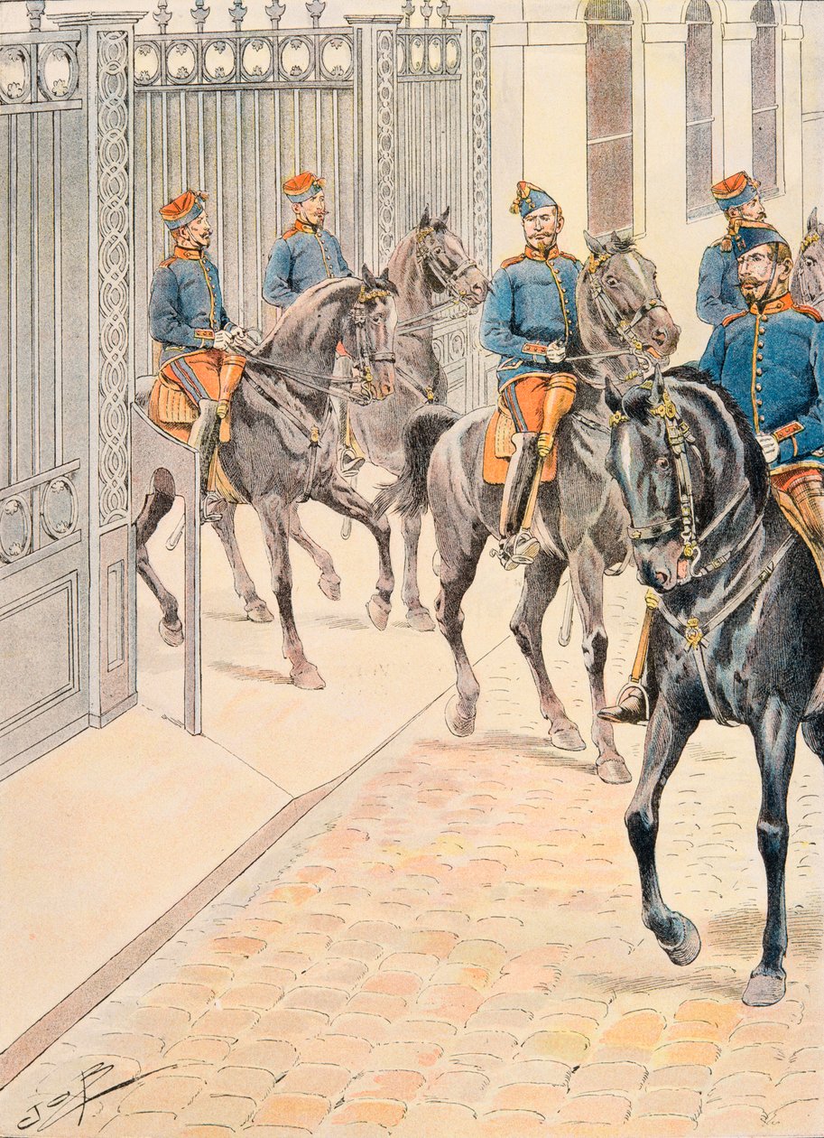 Outfit of French Troops at All Times: Hundred Gardes (Second Empire) by pseudonym for Onfray de Breville Jacques Job