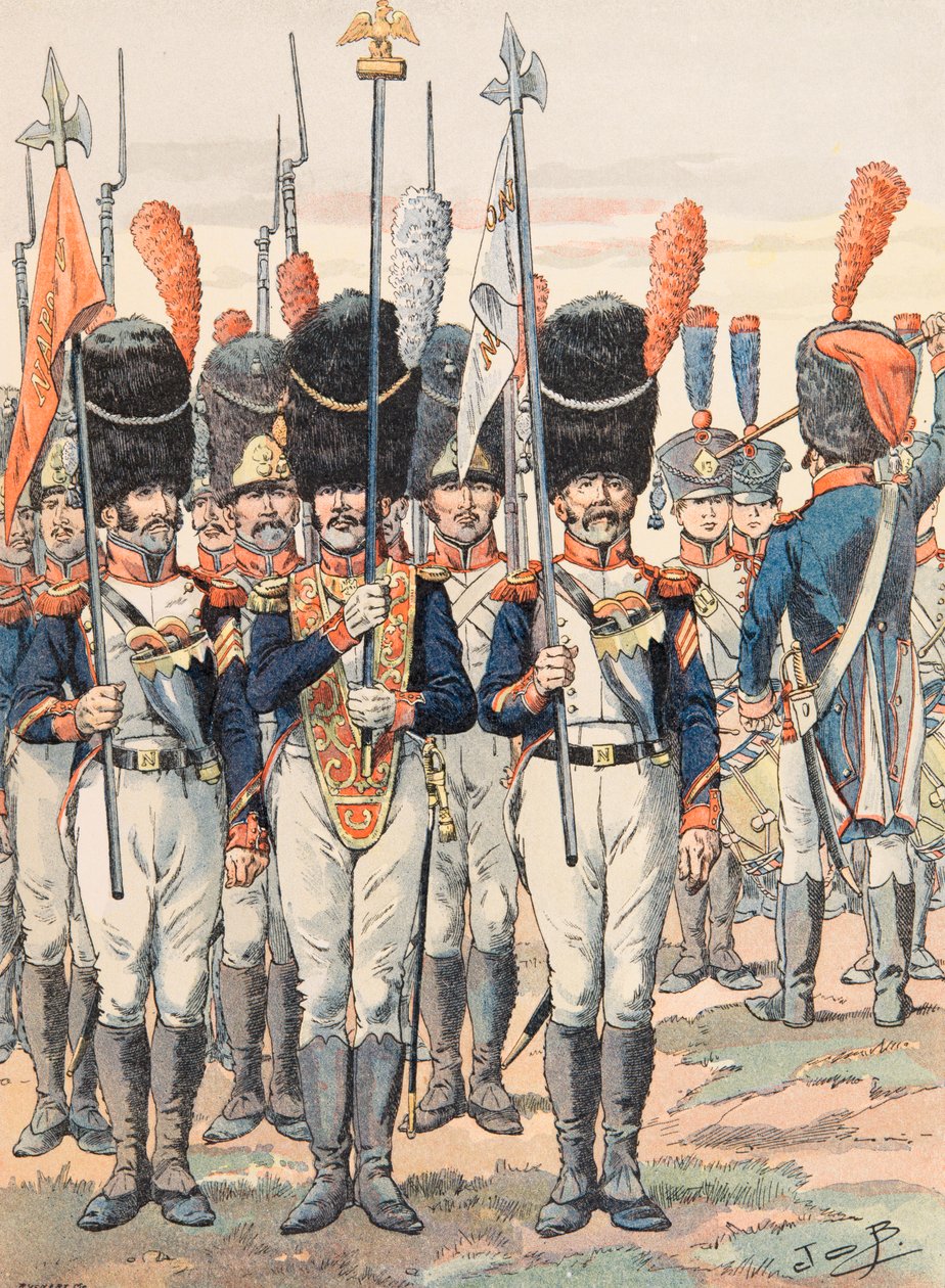 Outfit of French Troops at All Times: Porte Aigles (1812), Private Collection by pseudonym for Onfray de Breville Jacques Job