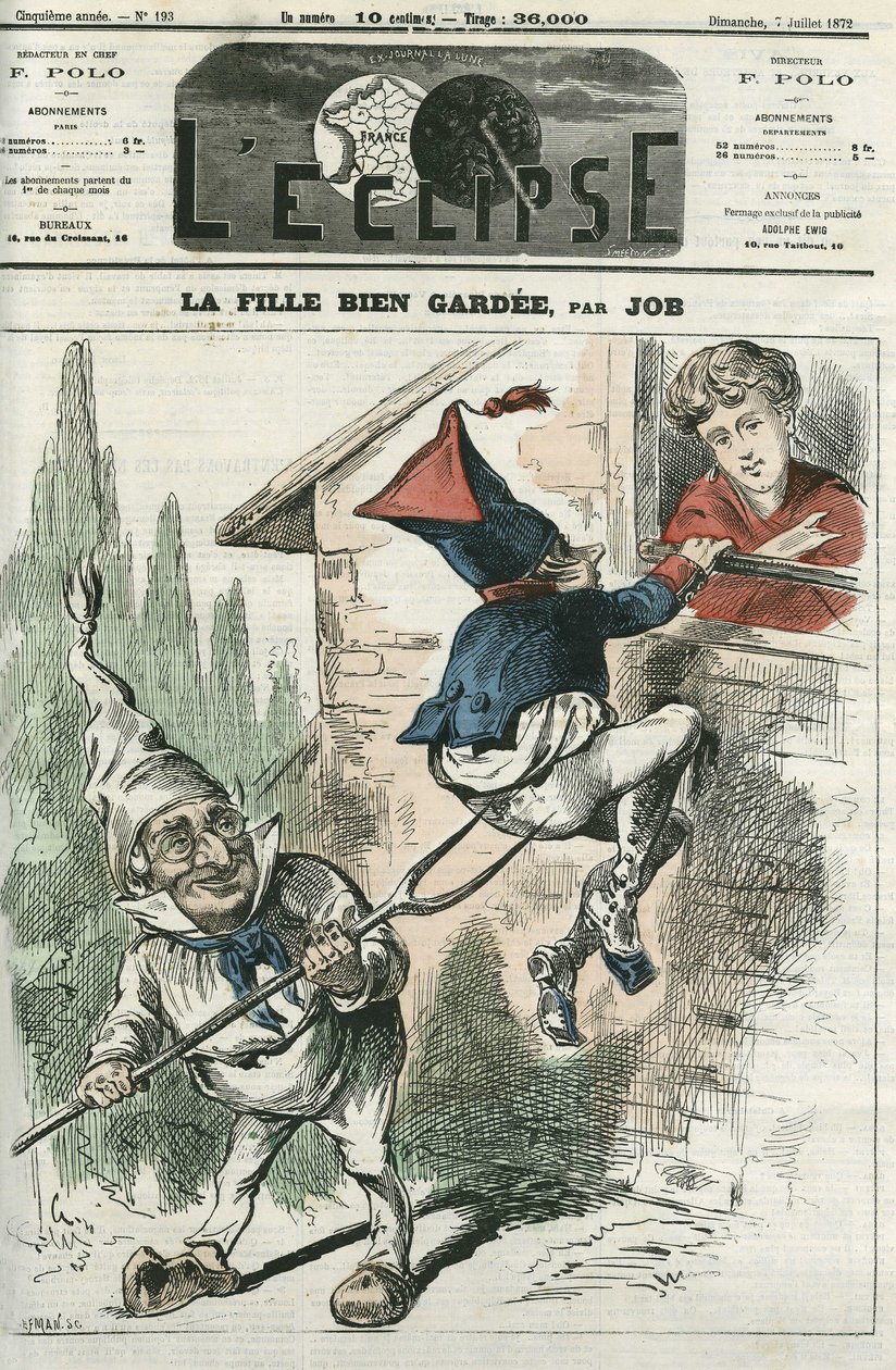 La fille bien gardee. Cover in 