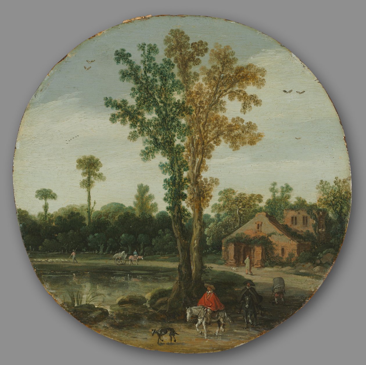 Travelers by a Lake by van de Velde Esaias