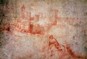 Shepherd and view of Castelfranco