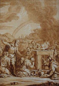 Noah after the Flood, engraved by Elishah Kirkhall