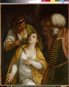 The Martyr of Saint Justine. Justine of Padua (born in the 3rd century-304), martyr of Ancient Rome, was pierced by a sword. Painting by Paolo Veronese (1528-1588) by (1528 88) Veronese