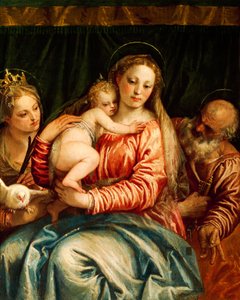 Madonna and Child, Saint and St Peter by (1528 88) Veronese