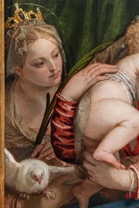 Madonna and Infant Jesus between St. Catherine of Alexandria and Peter (detail) by (1528 88) Veronese