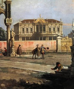 Detail of a Town House and a Public Square (detail) by Canaletto