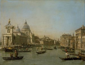 Entrance to the Grand Canal Near the Punta della Dogana and Santa Maria della Salute