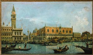 The Mole, Seen from the Basin of San Marco by (1697-1768) Canaletto