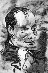 Portrait of Baudelaire - drawing by Nadar