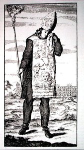 A Sorcerer Condemned to Death by the Inquisition, copy of an illustration from 