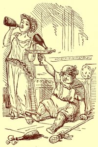 Bacchanalian Group, from a Very Old Vase, illustration from 