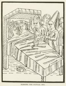 Blessing the nuptial bed by (after) English School
