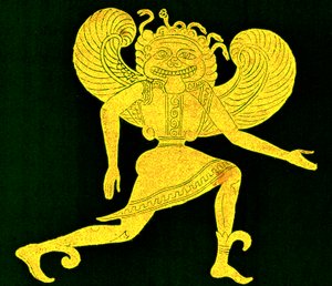 Etruscan Gorgon, from the Campana Museum, Illustration from 