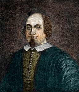 Portrait of English playwright William Shakespeare