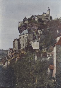 Roc-Amadour, General View (coloured photo) by (after) French Photographer