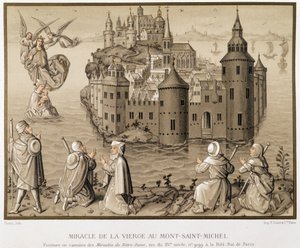 Miracle of the Virgin at Mont-Saint-Michel - Facsimile of a Camaieu Painting of the 