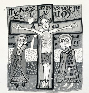 Religious Art, Christ on the Cross. 12th century by (after) French School