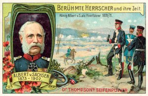 King Albert of Saxony serving as a general during the Franco-Prussian War by (after) German School