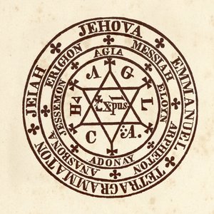Occult Sciences: Magic Circle. Schema from De Occulta Philosophia by Henry Cornelius Agrippa by (after) Italian School