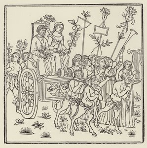 Procession pulling a chariot by (after) Italian School