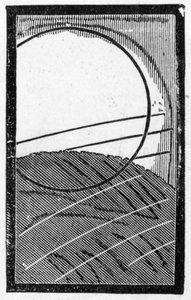 Japanese playing card with picture of the rising moon by (after) Japanese School