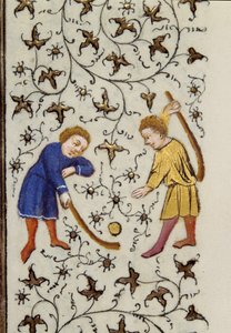 The one-page puck game (detail) from the manuscript 