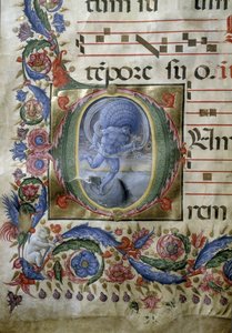 Illuminated page of a gradual by (c.1445 1527) Liberale da Verona