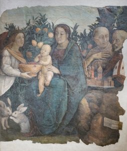 Madonna and Child with Saints Francis and Quirinus, known as Madonna dei Limoni by (c.1489 1534) Correggio