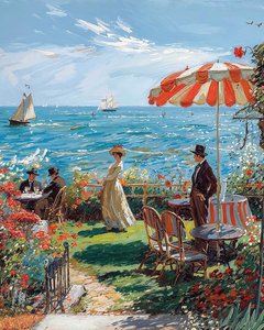 Cafe with a sea view