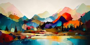 Colourful Abstract Landscape