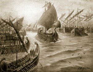 Cimon takes command of the Greek Fleet, illustration from 