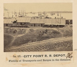 City Point Railroad Depot by A.J. Russell