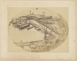 Lower Wharf, Belle Plain, USMRR Construction Corps. May 16, 1864