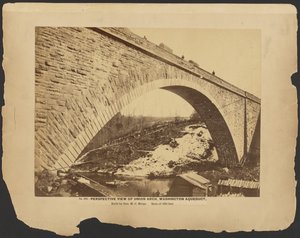 No. 302. Perspective View Union Arch, Washington Aqueduct Built by General M.C. Meigs, Span 220 feet. March 1864