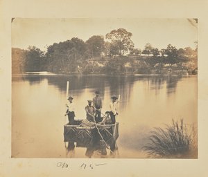 Small Raft of Blanket Boats Crossing the Potomac River by A.J. Russell