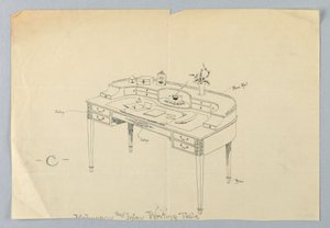Design for Semi-Circular Writing Table 