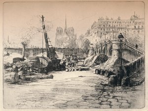 Notre-Dame and the Quai de Bethune by AR Kempken
