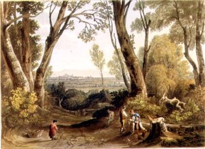 Hereford, from Dynedor Hill, Engraved by Theodore H. A. Fielding, Pub. in 
