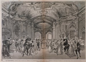 Illustrations for the opera Le Maschere by Pietro Mascagni for the performance at the Teatro alla Scala in Milan