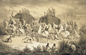 Cavalcade of Sikh Chieftains on Elephants, from 
